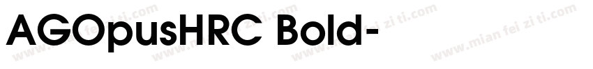 AGOpusHRC Bold字体转换
